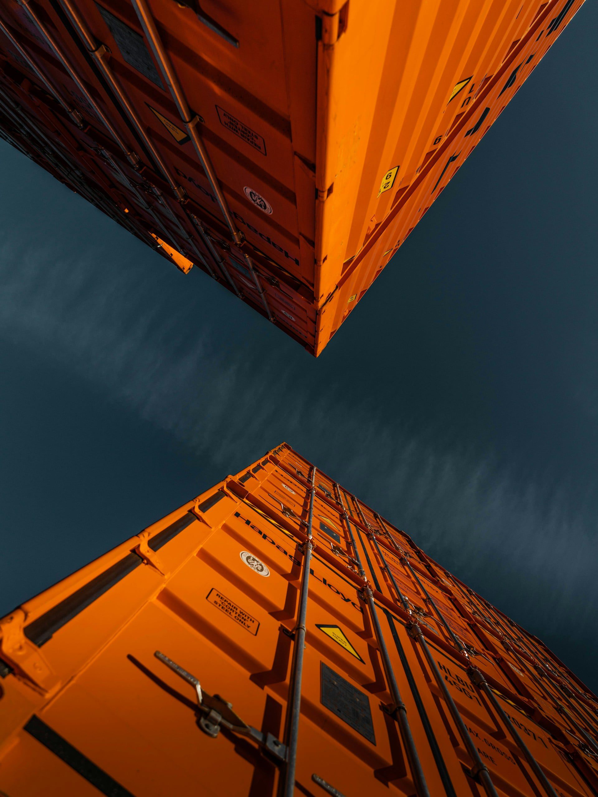 containers sunset