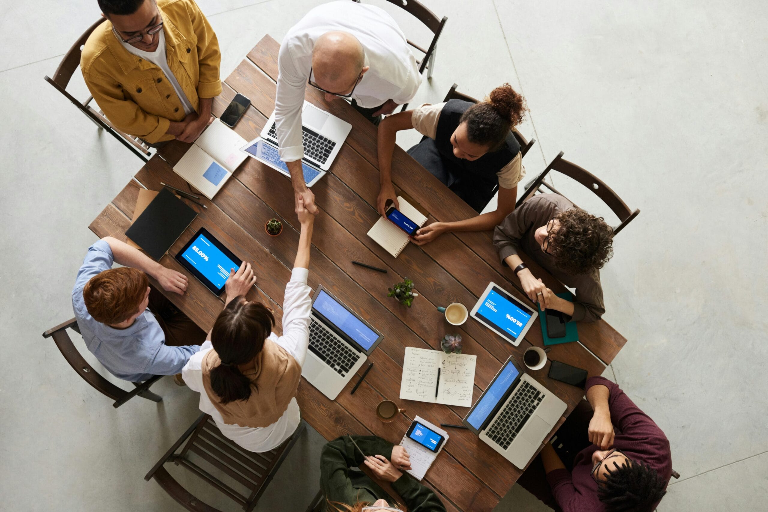 a diverse team collaborating